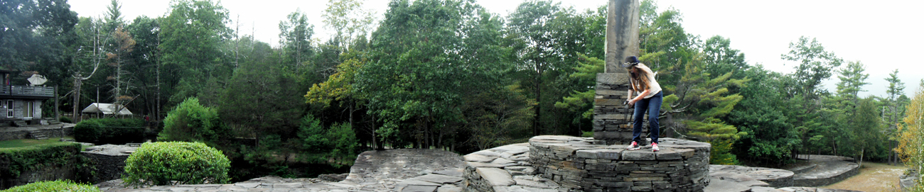 panorama of the monolith and Karen Duquette